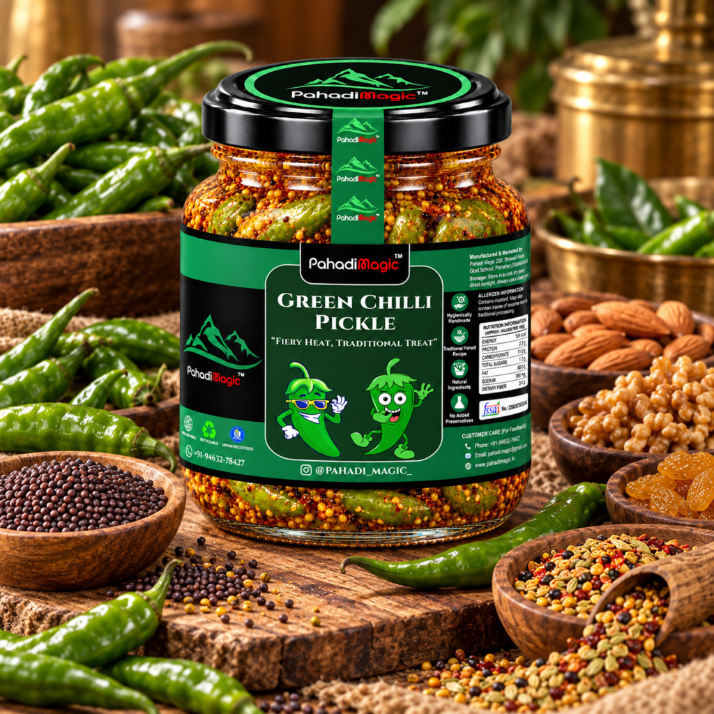 Green Chilli Pickle 300g - Pahadi Magic product view 3