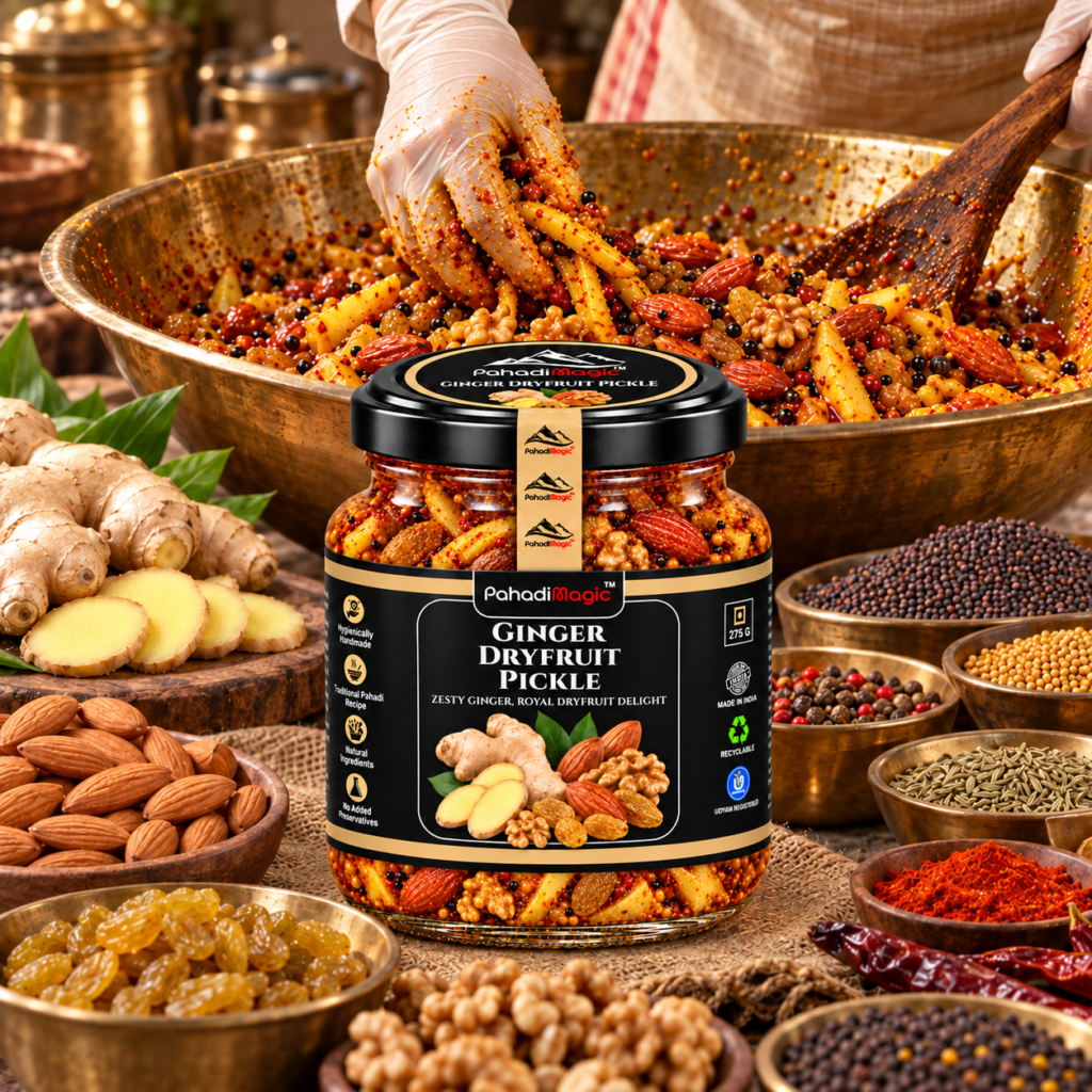 Ginger Dryfruit Pickle 275g - Pahadi Magic product view 2