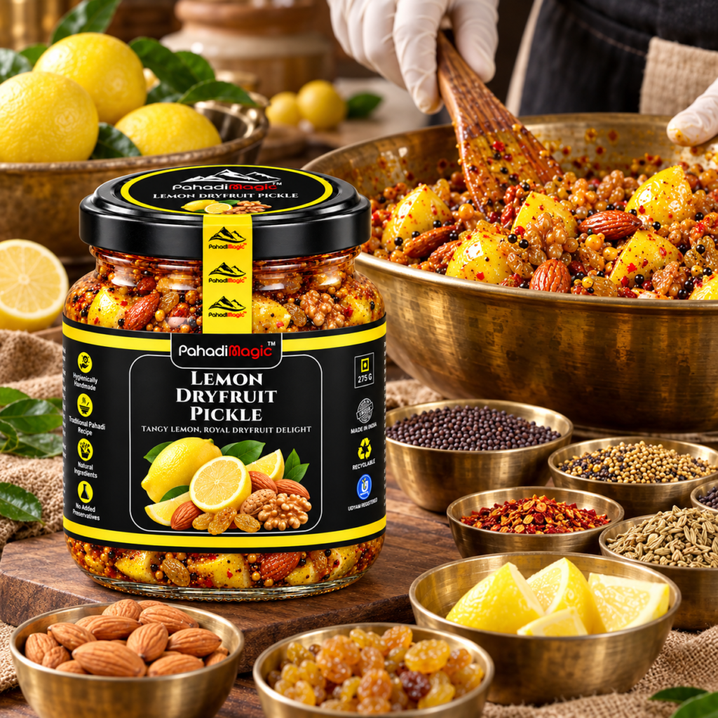 Lemon Dryfruit Pickle 275g - Pahadi Magic product view 2