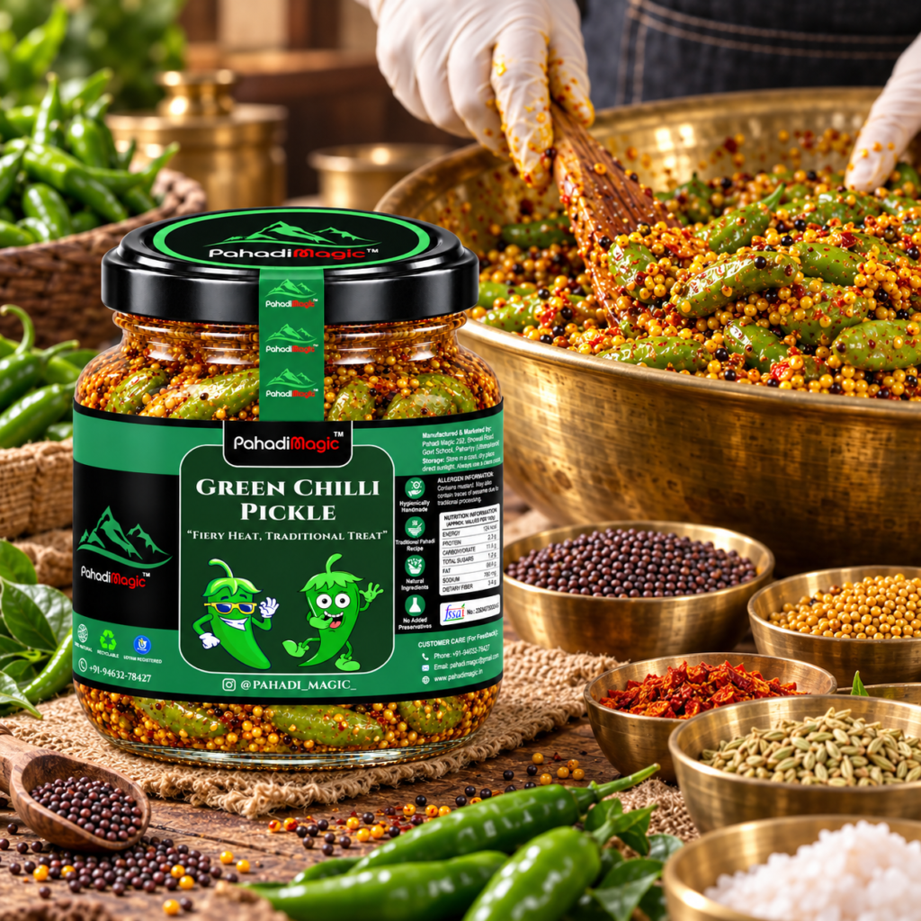 Green Chilli Pickle 300g - Pahadi Magic product view 2