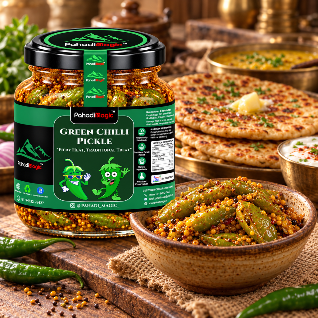 Green Chilli Pickle 300g - Pahadi Magic product view 4