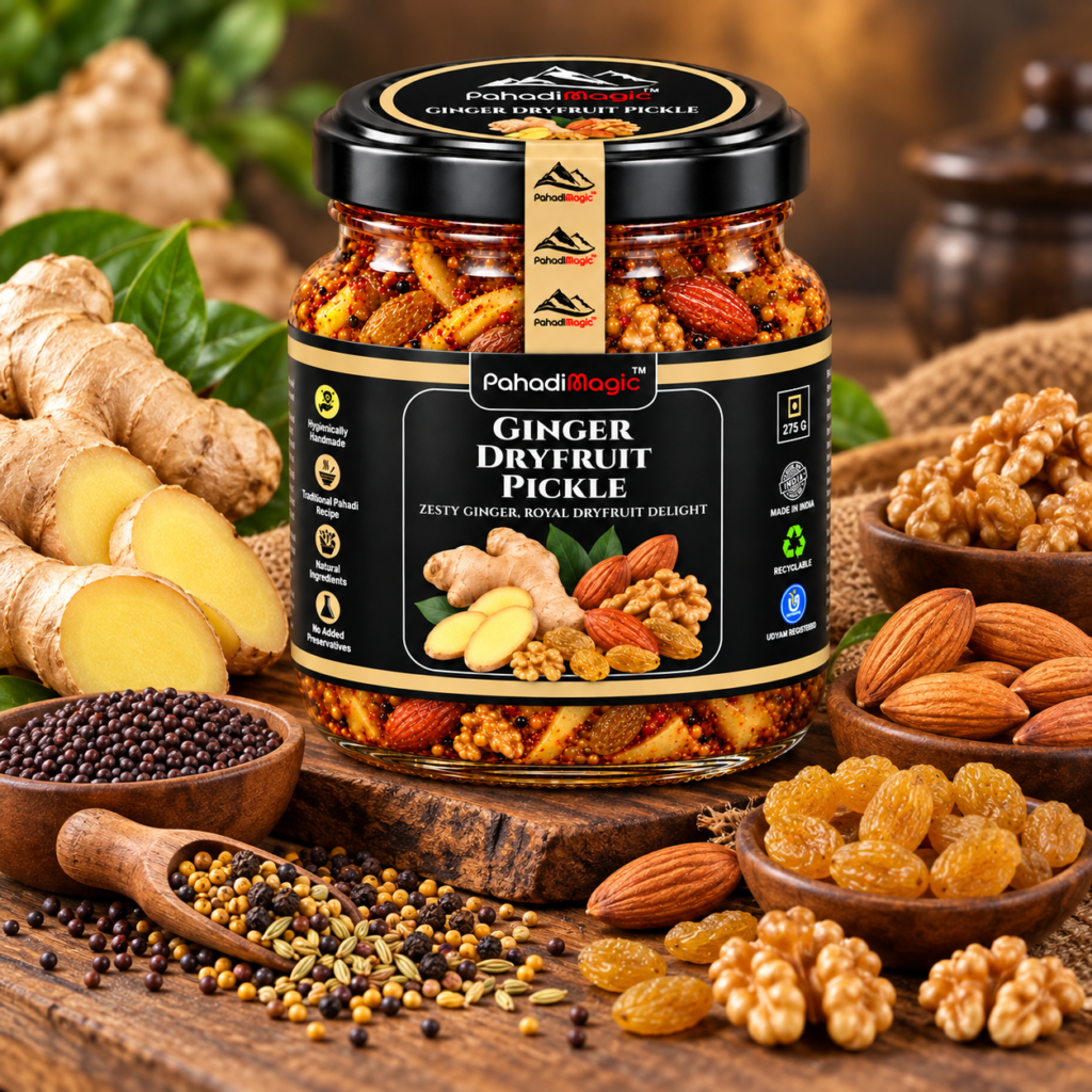 Ginger Dryfruit Pickle 275g - Pahadi Magic product view 4