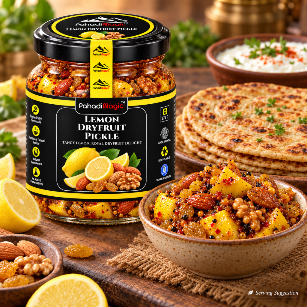 Lemon Dryfruit Pickle 275g - Pahadi Magic product view 4