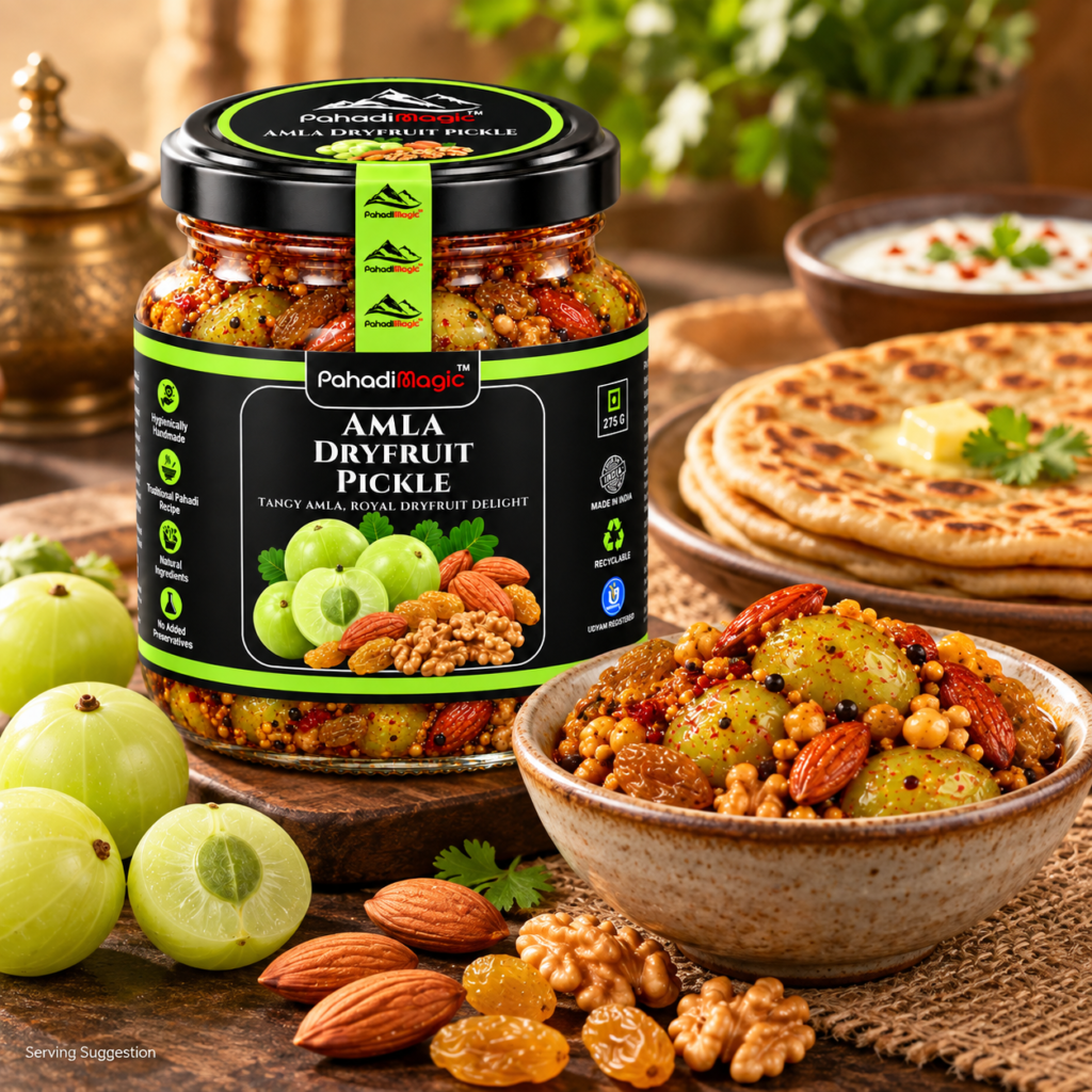 Amla Dryfruit Pickle 275g - Pahadi Magic product view 4