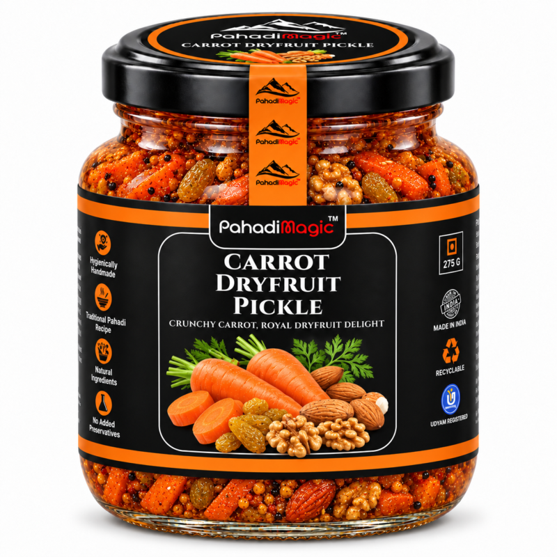 Carrot Dryfruit Pickle by Pahadi Magic