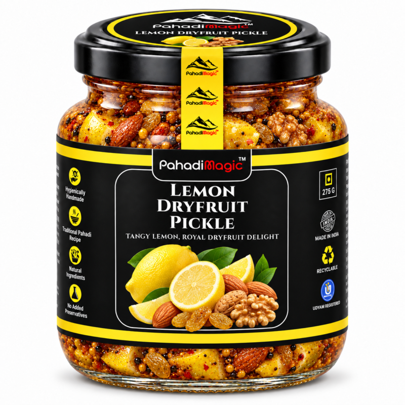 Lemon Dryfruit Pickle by Pahadi Magic