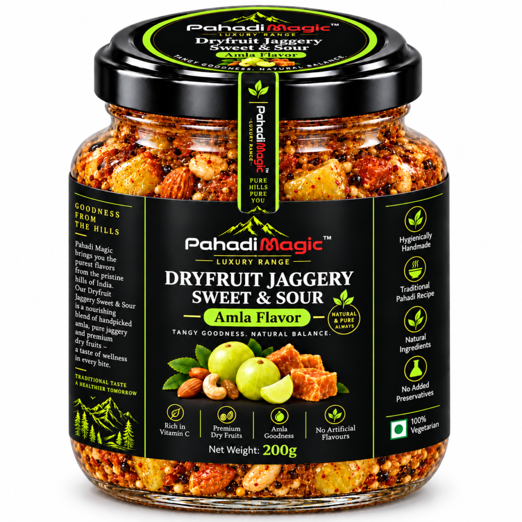 Dryfruit Jaggery Sweet Sour Amla 200g - Pahadi Magic product