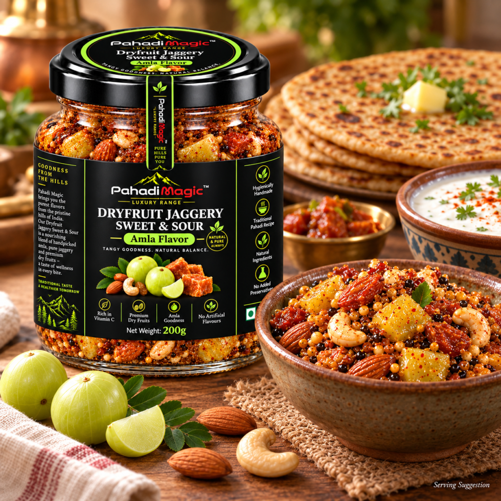 Dryfruit Jaggery Sweet Sour Amla 200g - Pahadi Magic product view 3