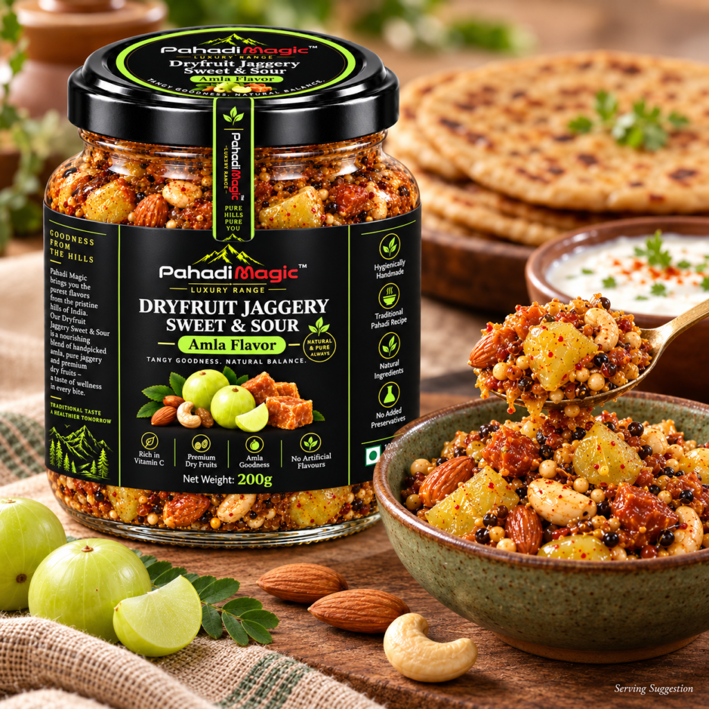 Dryfruit Jaggery Sweet Sour Amla 200g - Pahadi Magic product view 2