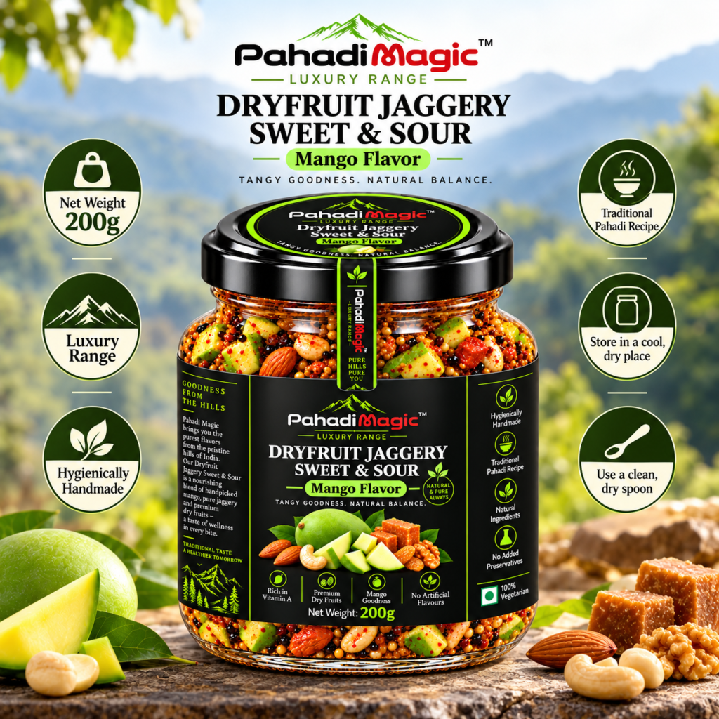 Dryfruit Jaggery Sweet Sour Mango 200g - Pahadi Magic product view 4