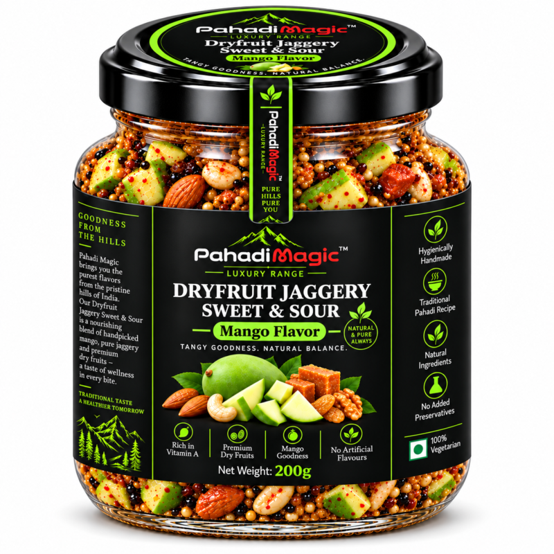 Dryfruit Jaggery Sweet Sour Mango by Pahadi Magic