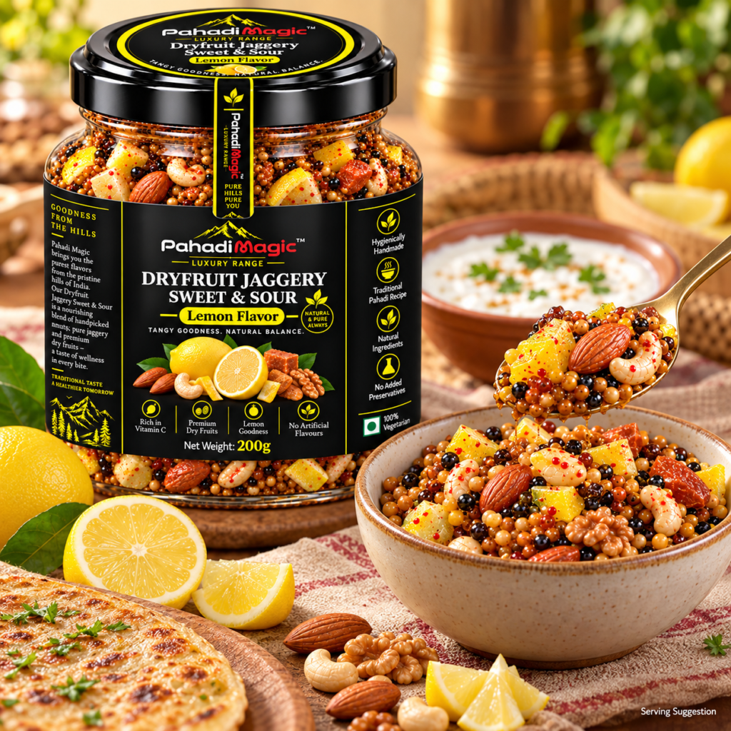 Dryfruit Jaggery Sweet Sour Lemon 200g - Pahadi Magic product view 2