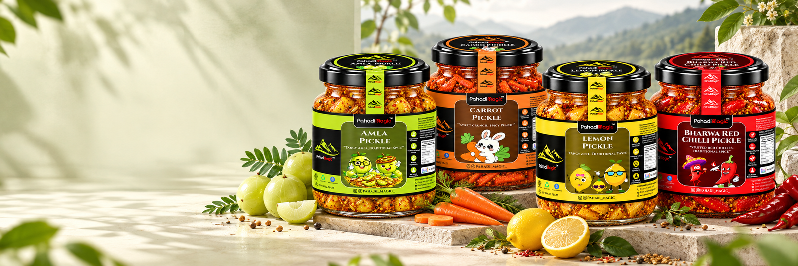 PahadiMagic Pickles in a Mountain Garden